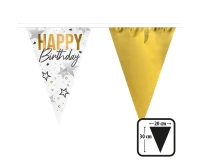 Garland foil flags "Happy Birthday"